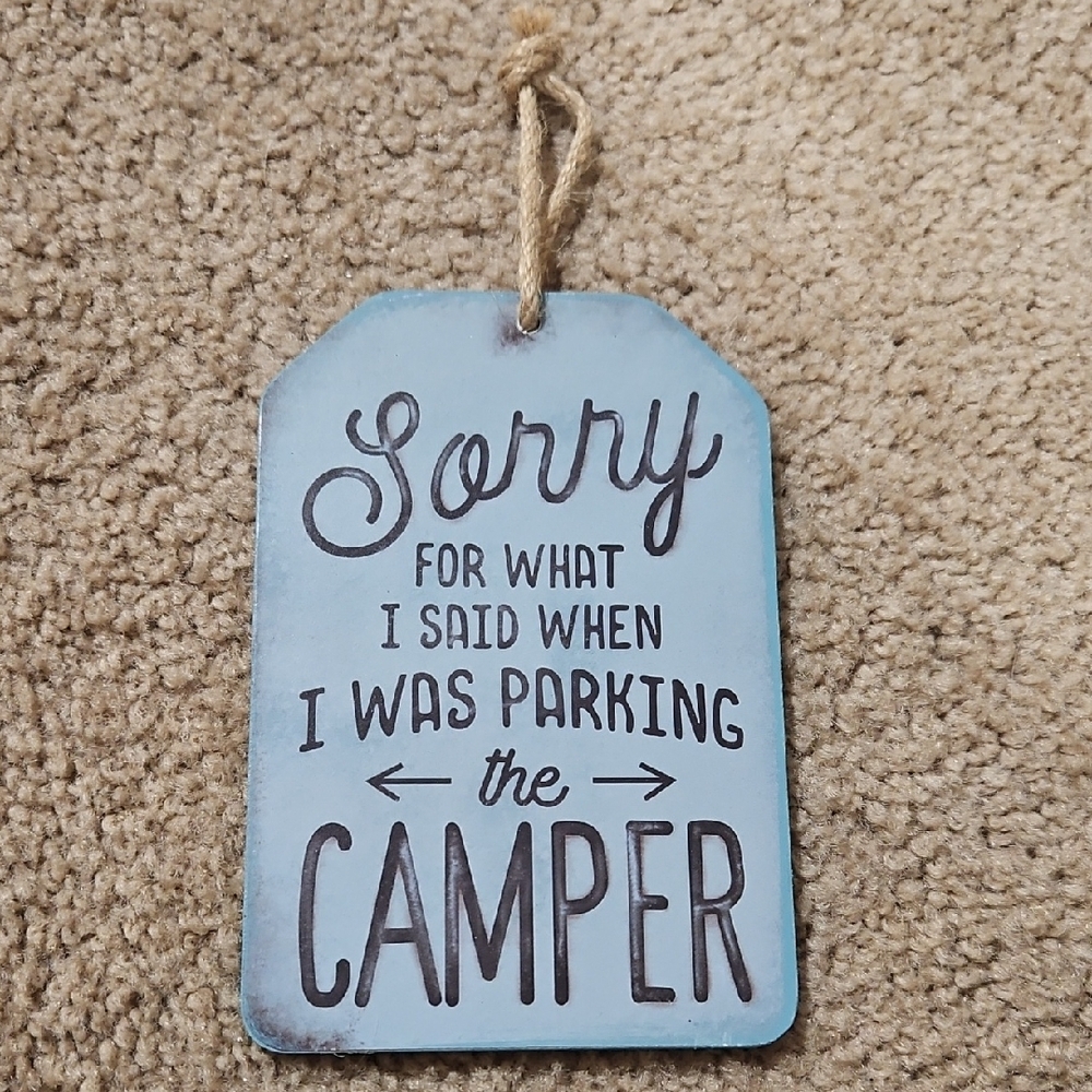 Open Road Brands Light Blue Camper Humor Wall Art